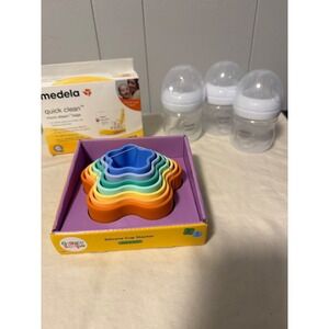 Giggle Scape Silicone‎ Stacker Philips Avent Bottles Medela Steam Bags Bundle